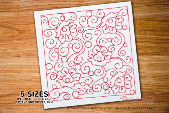 A Designer's Review: Abstract Flower Line Art Bluework