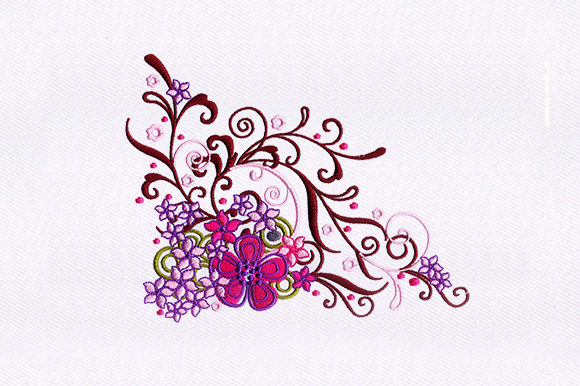 A Professional Designer's Take on the Pink Floral Vines Embroidery