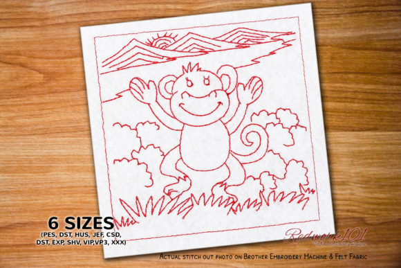 Baby Monkey Dancing Redwork: A Designer's Seasonal Review
