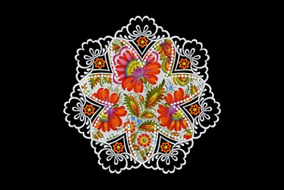 Floral Satin Applique Quilt Block for Creative Fabrica Embroidery