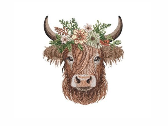Highland Cow Embroidery: A Cozy Seasonal Treasure