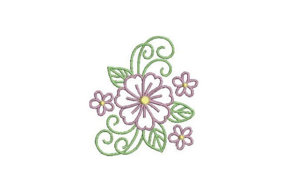 Purple Outline Flower Embroidery: A Delicate Gift Designer's Review