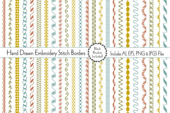 Reviewing Hand Drawn Embroidery Stitch Borders for Craft Fair Products